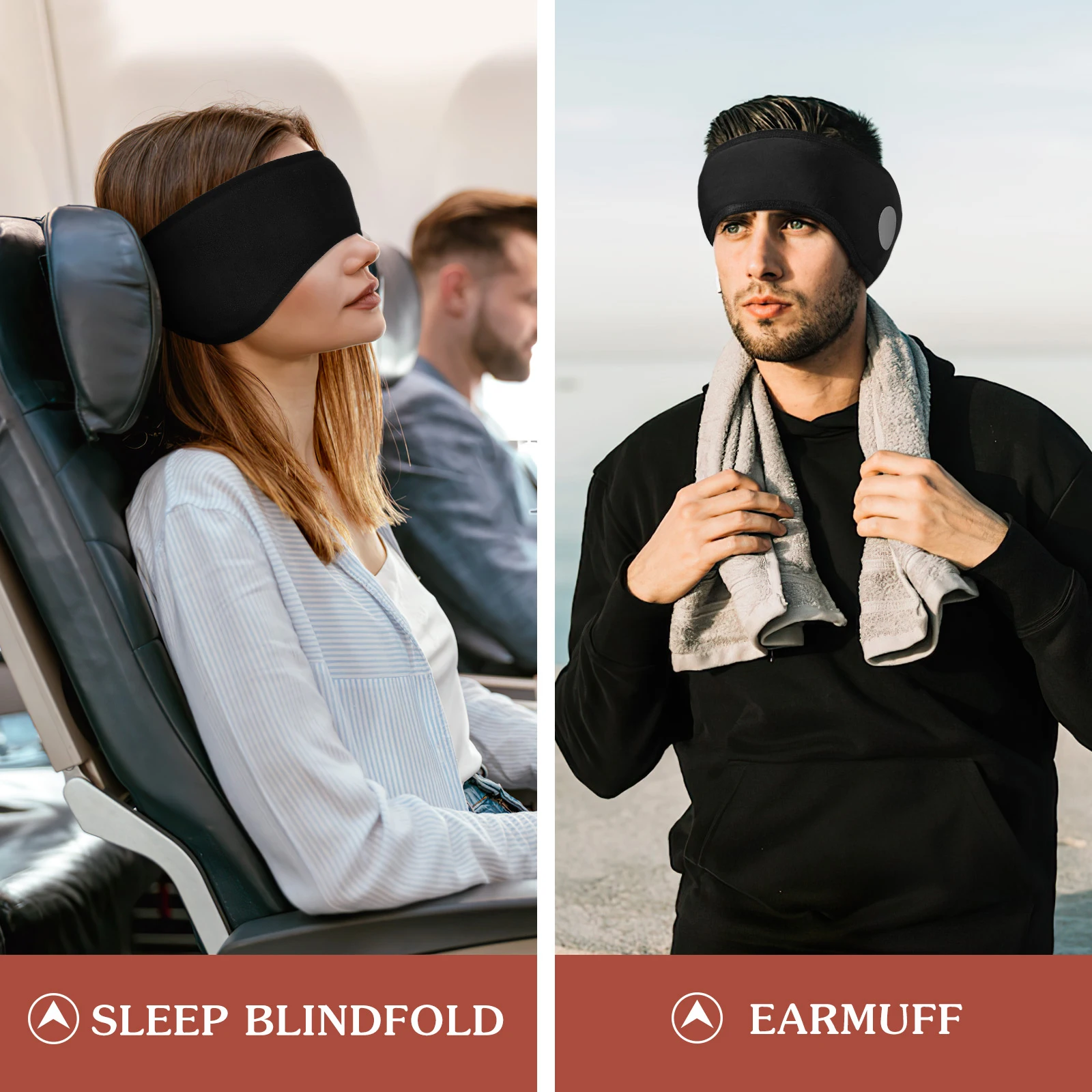 

Fleece Lined Earmuffs Warm Ear Travel Adjustable Velvet Non Pressure Adults Winter Outdoor Ear