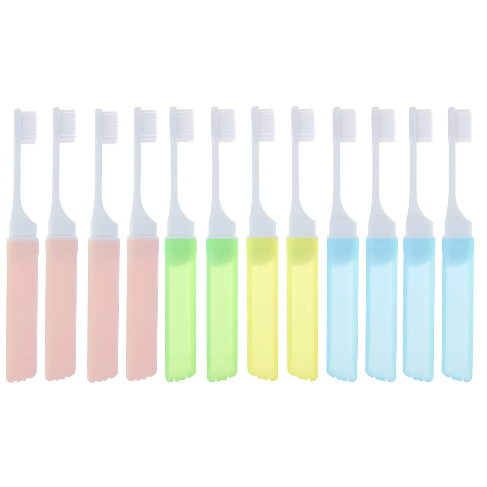 

12pcs Toothbrushes Mini Size Portable Travel Oral Care Tools Nylon Material Disposable Toothbrushes For Kids Adults