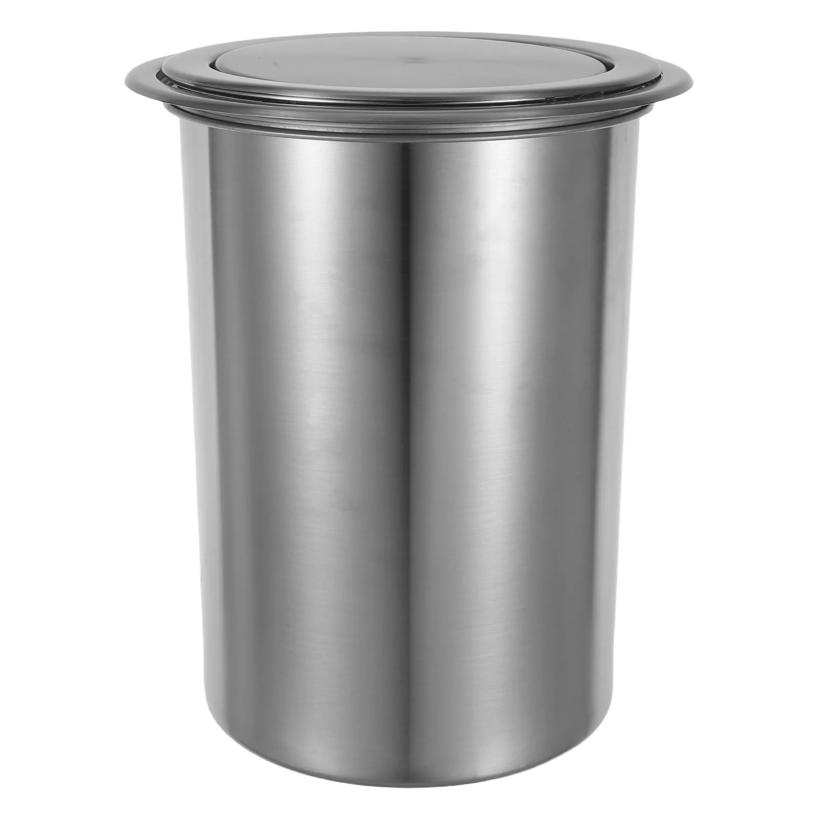 

1Set Countertop Built-in Trash Can Kitchen Waste Bin Embedded Stainless Steel Garbage Chute Space Efficient Design for Home