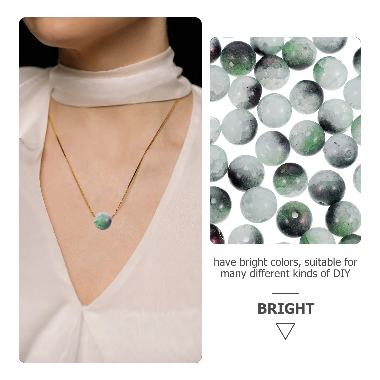 

150Pcs Rustic Glass Beads Loose Spacer Beads for DIY Jewelry Making Handmade Crafts Decorative Garland Holiday Decoration