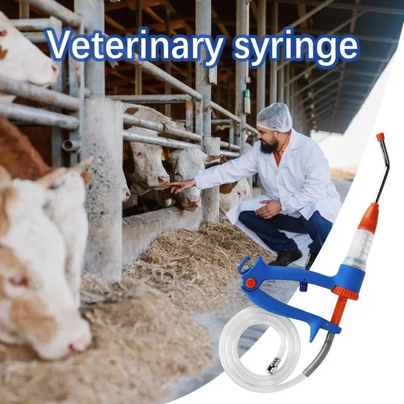 20ml Automatic Veterinary Continuous Syringe Animal Injection Adjustable Vaccine For Livestock Pig Cattle Sheep Chicken