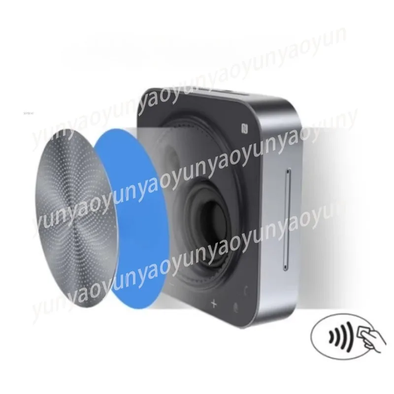 Bluetooth Wireless Speakerphone, Omnidirectional Microphone with Chain for Conference Calls, Portable Meeting Speaker