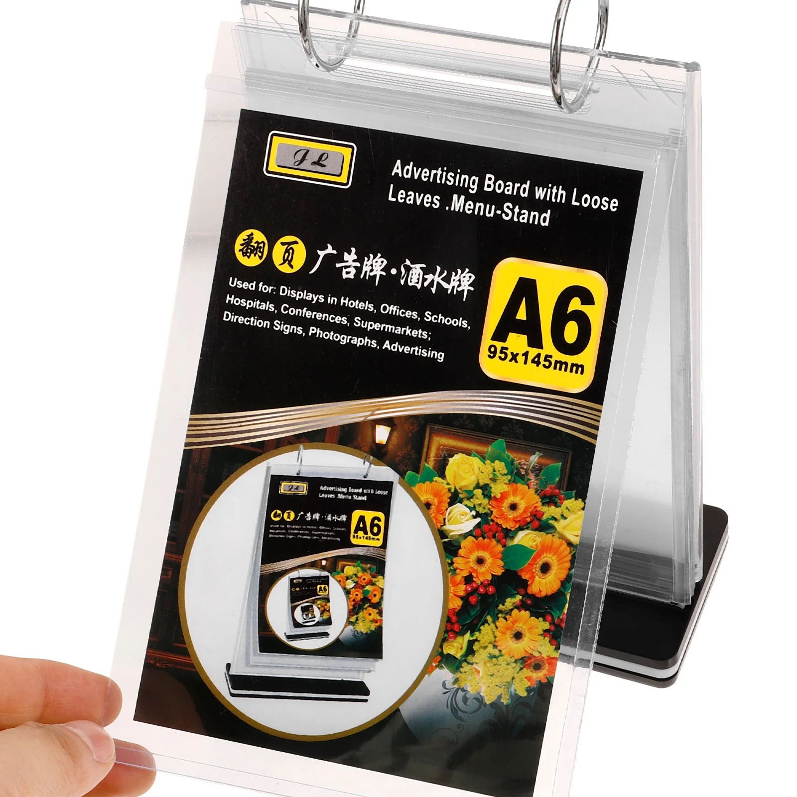 Show Rack Flip-page Table Card Menu Stand Shelf 2100X1150X600CM Display Poster Transparent Sign Holder