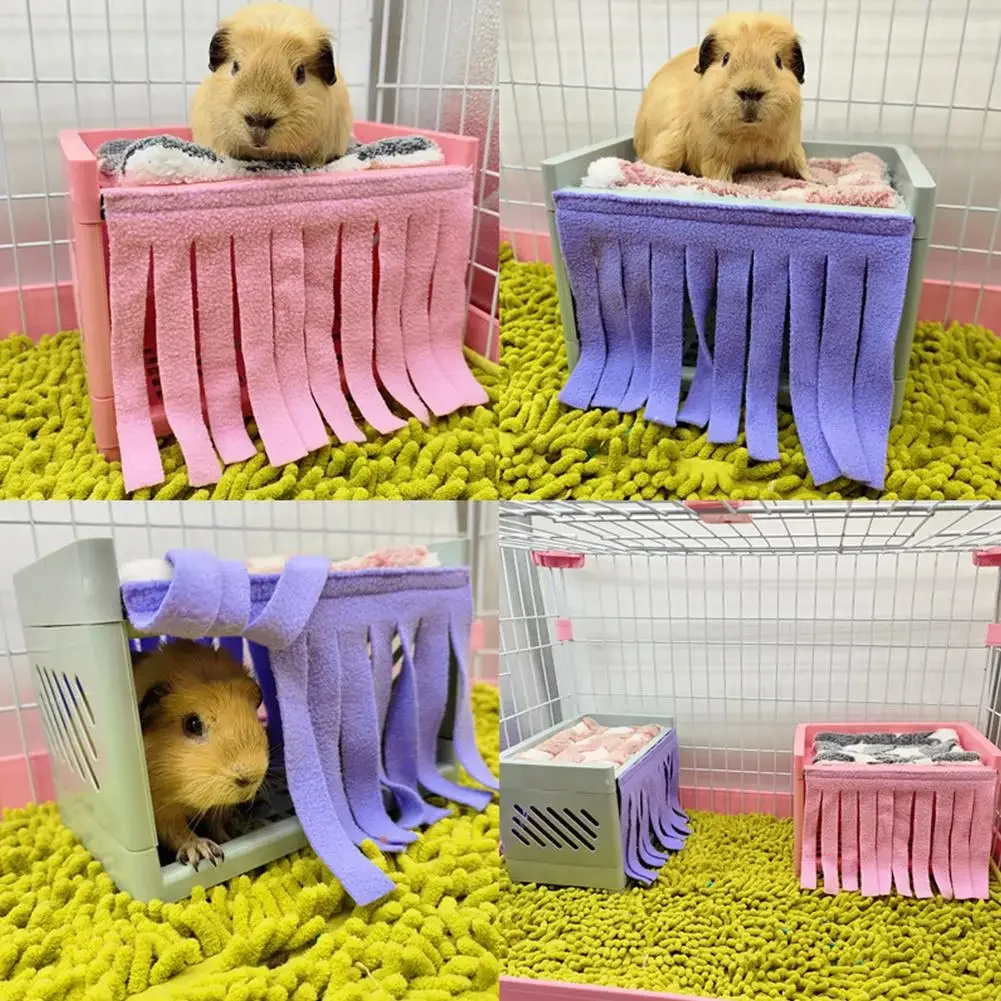 

Hide House Bed Tassel Door Curtain Soft Comfortable Washable Small Animals Cage Accessories For Guinea Pig Wholesale