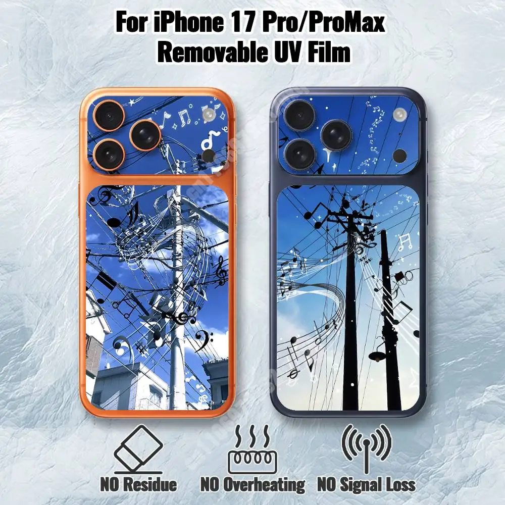 

Musical Notes Korea INS Style Removable UV Film for iPhone 17 Pro 17 ProMax Protective Sticker