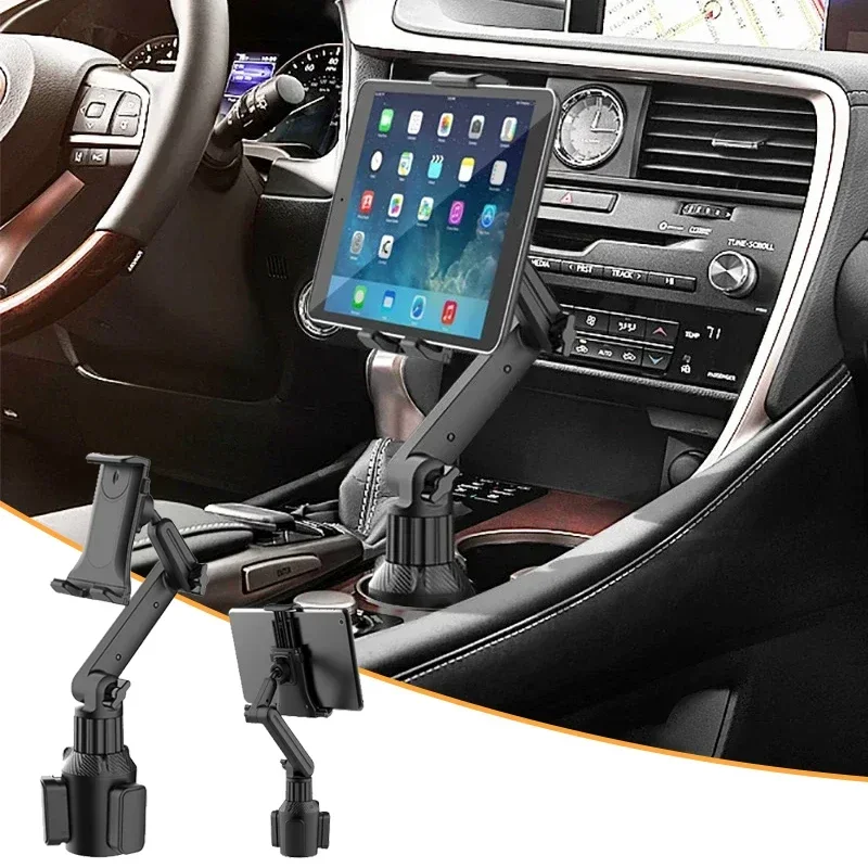 Tablet-Getränkehalter, Auto, universeller Handyhalter 360° °   Einstellbare stabile Basis passend für IPad Pro Air IPad Mini Samsung Amag