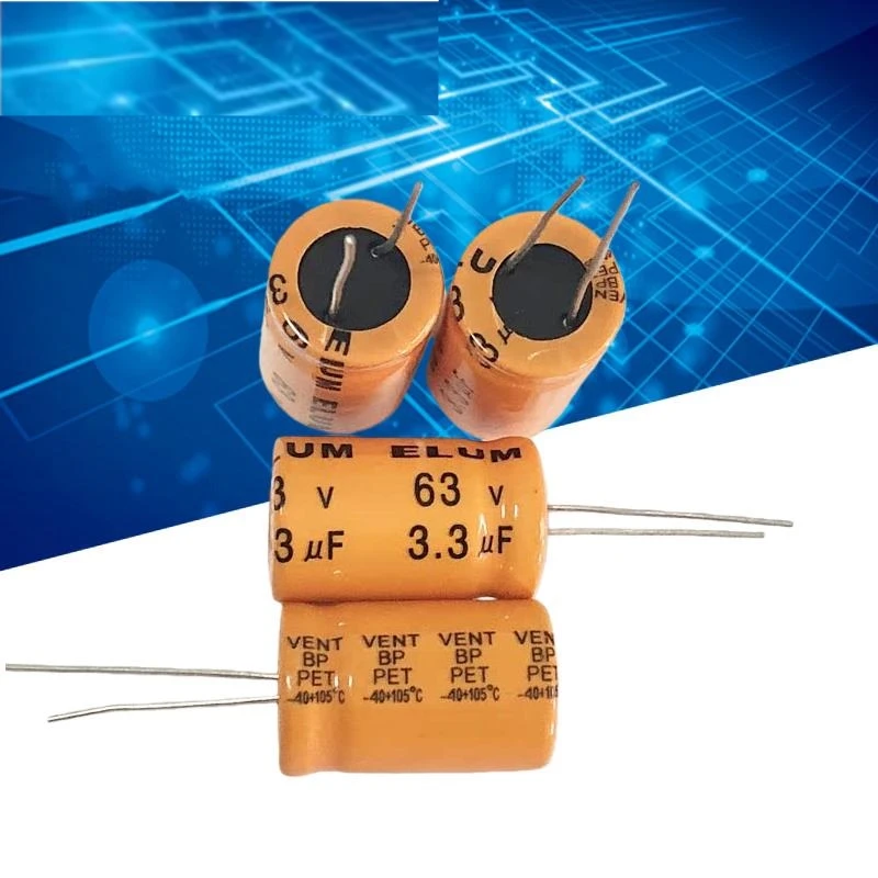 10PCS 63V 3.3uf audio frequency division BP non-polar electrolytic capacitor 63v 4.7uf 6.8uf 10uf 16X25mm