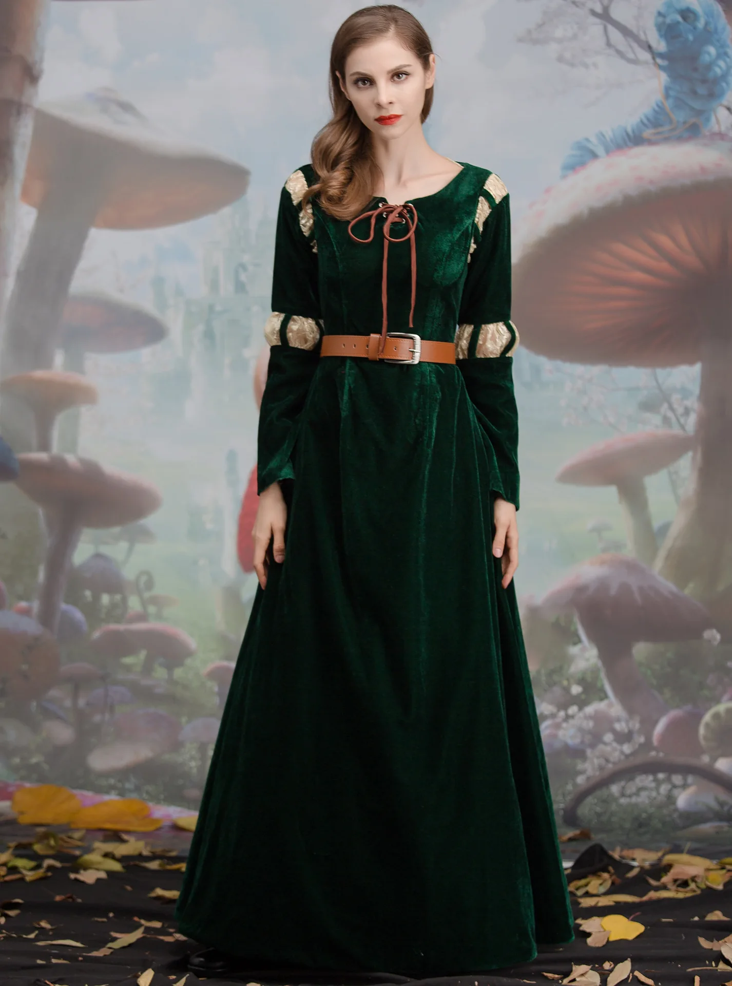 

Queen Long Dr Cosplay loween Performance Costume Retro Ele Queen Gown Traditional National Stage Wear for Women