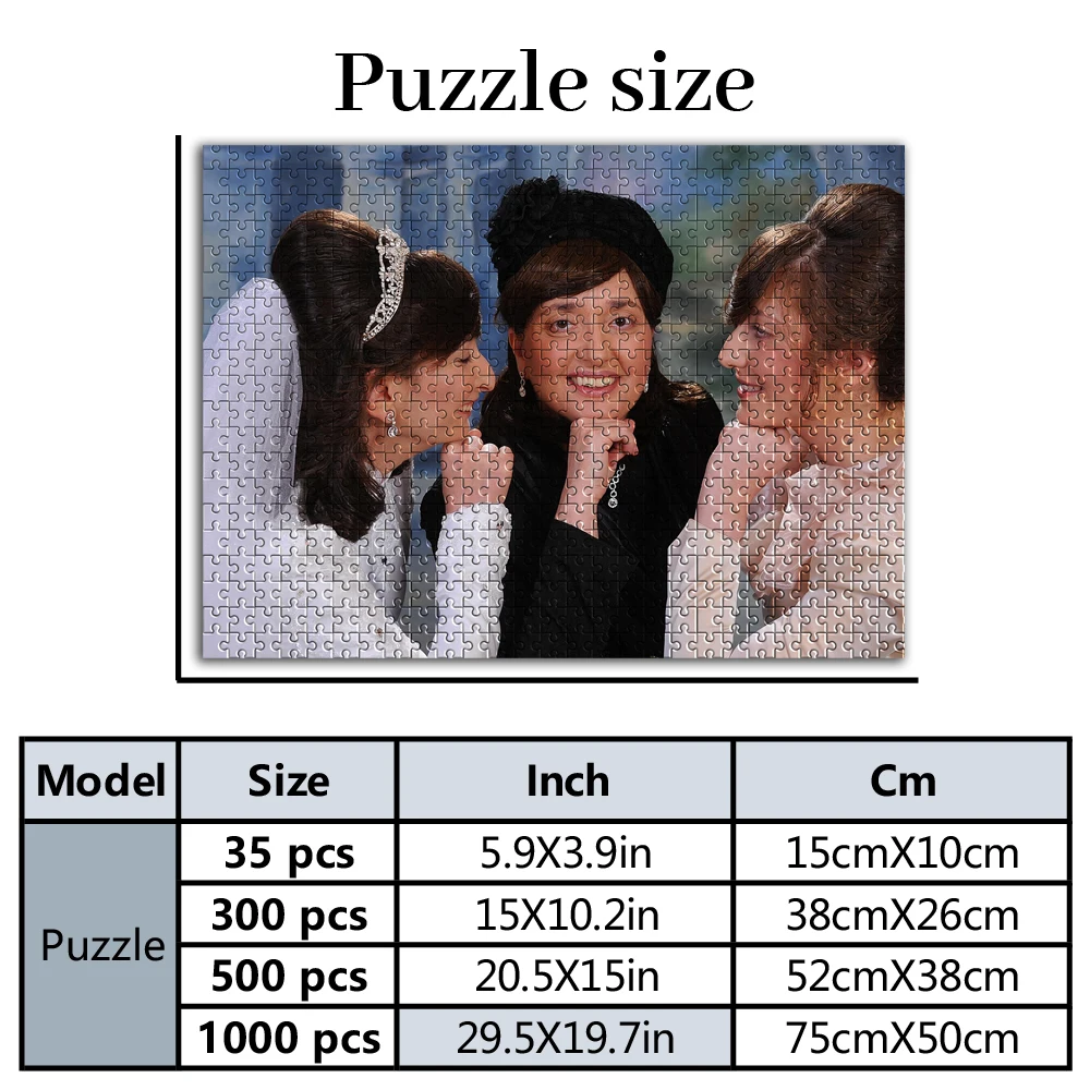 35/300/500/1000pcs Personalized Custom Photo Puzzle Scenery Photo Assembling Picture