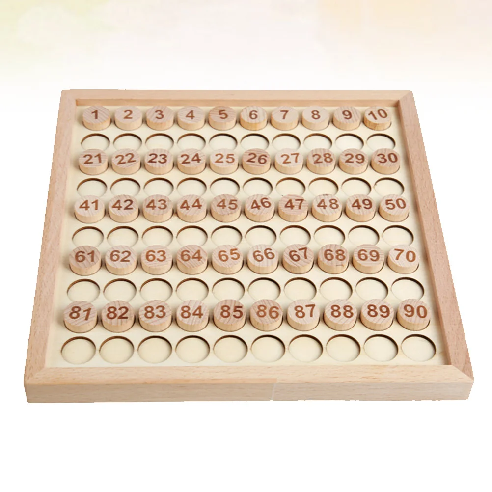 Puzzle con numeri in legno 1-100 per i più piccoli Apprendimento della matematica Attività educativa Abilità motorie fini Formazione Sviluppo cognitivo per bambini