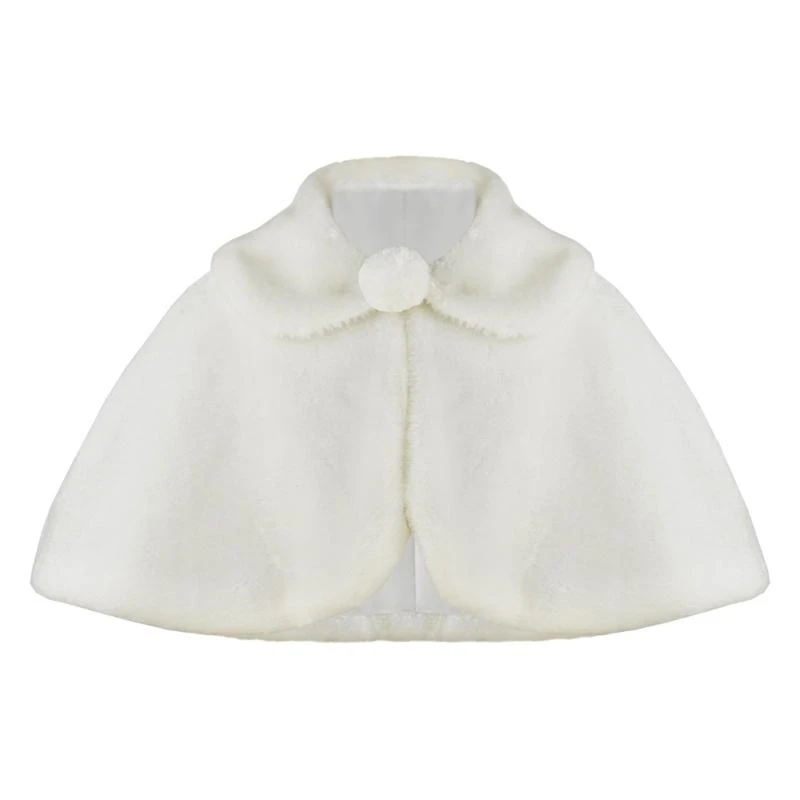 652F Bridesmaid Tippet Children's Warm Cloak Baby Outwear Shawl Winter Accessories for Special Occasion