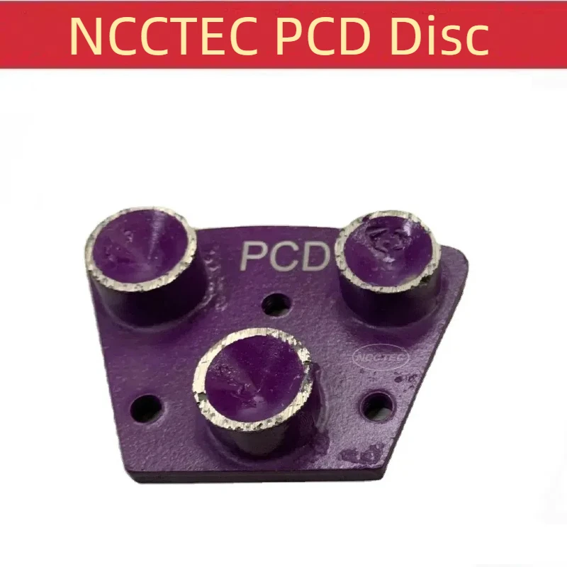 [3 Concave Cylinder Segments] 9pcs NCCTEC Trapezoid Diamond PCD Grinding Pads Tool Shoes Disc Block Remove Epoxy Coating Glue