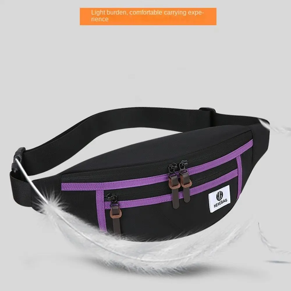 Waterproof Men Waist Bag Large Capacity Adjustable Crossbody Chest Bag Nylon Wear-resistant Waist Pack Belly Bag Mountaineering
