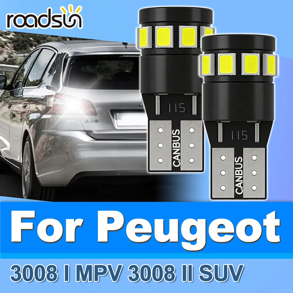 

Roadsun 2PCS For Peugeot 3008 I MPV 3008 II SUV Canbus Upgrade LED License Plate Light Bulbs Super Plug And Play Accessories