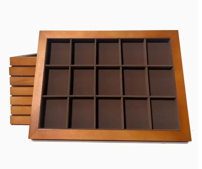 

Walnut Jewelry Tray Compact Portable Jewelry Organizer Display for Necklace Ring Bracelet Holder Storage Ideal for Shops
