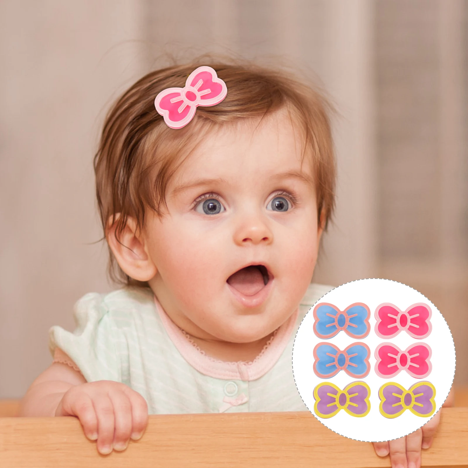 

6pcs Bow Clips Bows Hair Clips Bows Metal Barrettes Hair Accessories Sweet Lightweight Portable