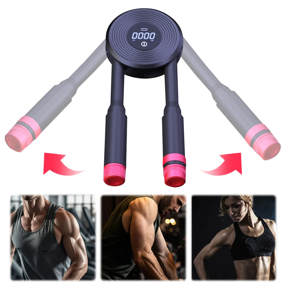 Twister Arm Exerciser Shoulder Muscle Training Equipment Adjustable 10-220KG Arm Strengthener with Counter for Bodybuilding