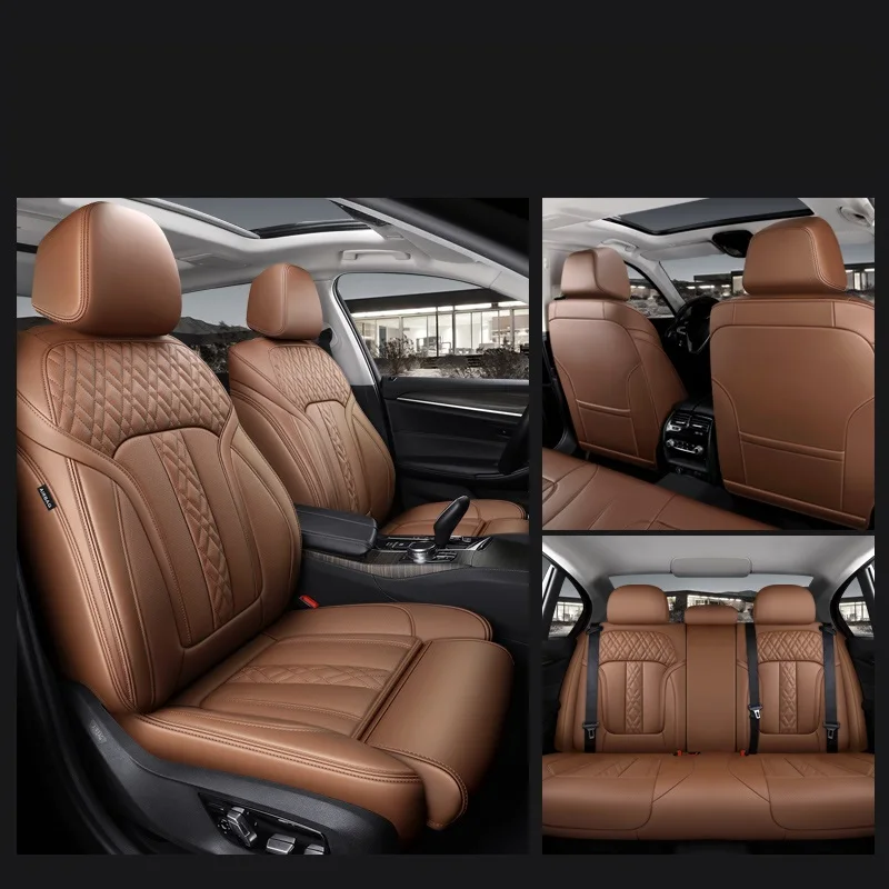 Custom Fit Auto Accessoires Stoelhoezen Voor 5 Zitplaatsen Full Set Midden Geperforeerd Leer Specifiek Voor Bmw 7 5 3 1 Serie X 5X3X1