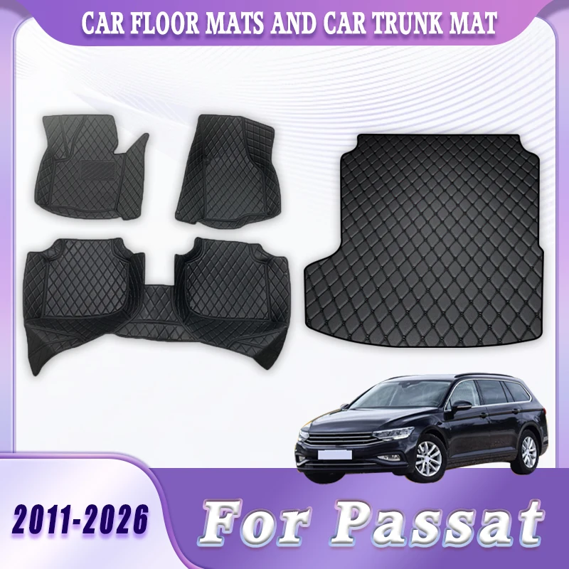 

Car Floor Mats Cargo Liner For Volkswagen VW Passat 2011-2026 Non-Slip Durable Vehicle Rear Storage Protection Luggage Accessory