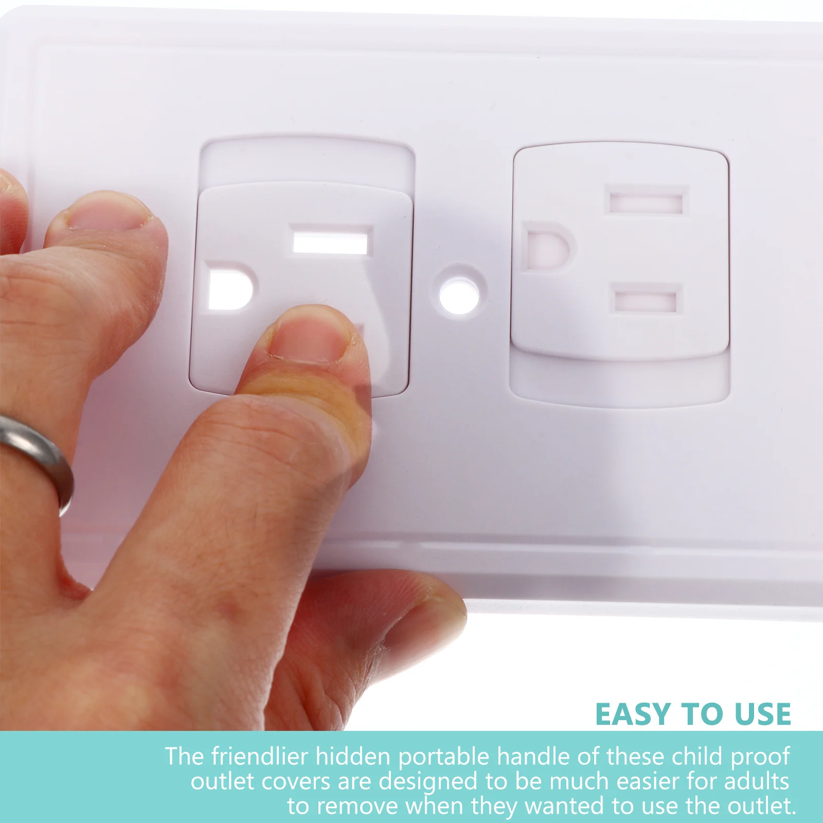 

4Pcs Protector Socket Covers Electric Plug Safety Protectors Childproof Wall Plate Cover for Home Baby Room