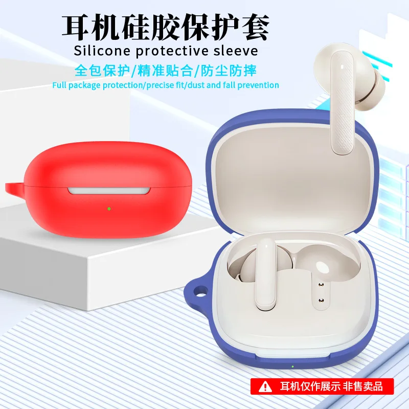 QCY Buds QT43 用の必須シリコンケース – 落下防止防塵カバー Bluetooth イヤホン充電ケース