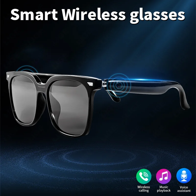 

LIGE Cycling Bluetooth Glasses with Headset Audio UV400 Protection Waterproof Touch Control Sports Sunglasses for Biking Running