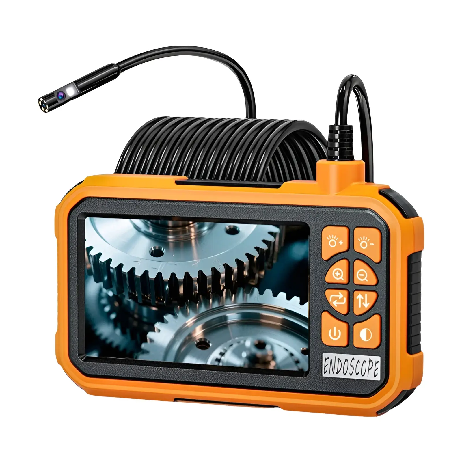 Fuers 1/5/10/20/30m câmera endoscópica de lente única/dupla 1080p câmera cobra semi-rígida cabo de esgoto 2600mah bateria para tubulação