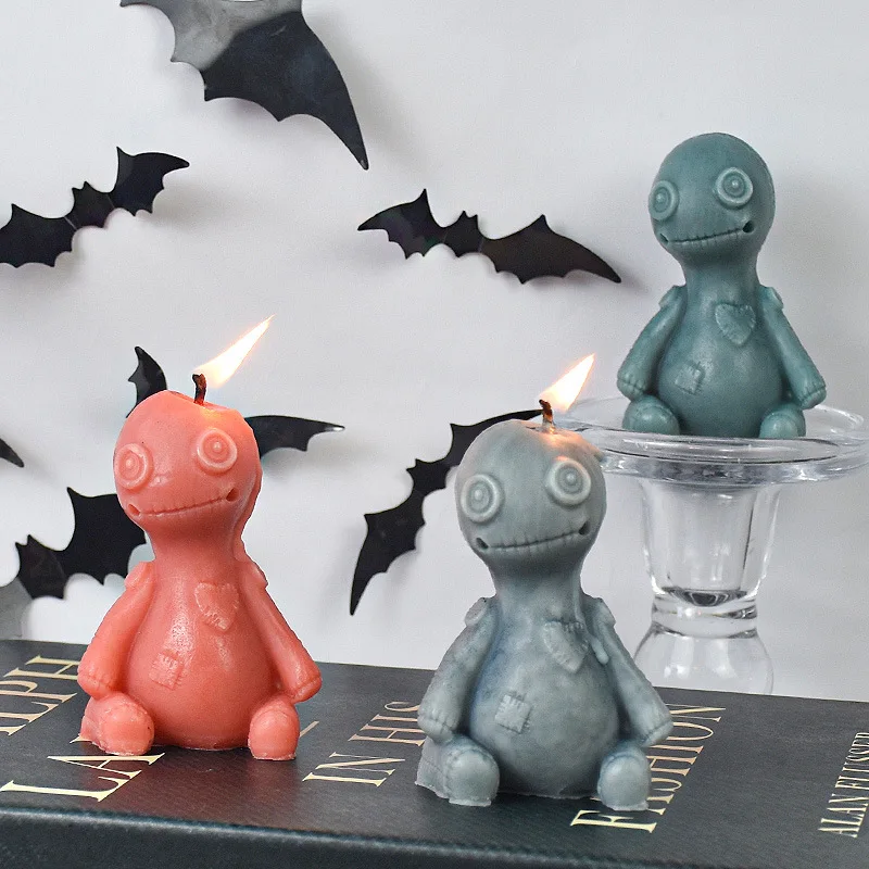 Halloween-Flockenspuppe, Kerzen-Silikonform, DIY-Handwerk, Gips-Harz-Seife, Herstellungsset, Duftkerzen, handgefertigte Weihnachtsgeschenke