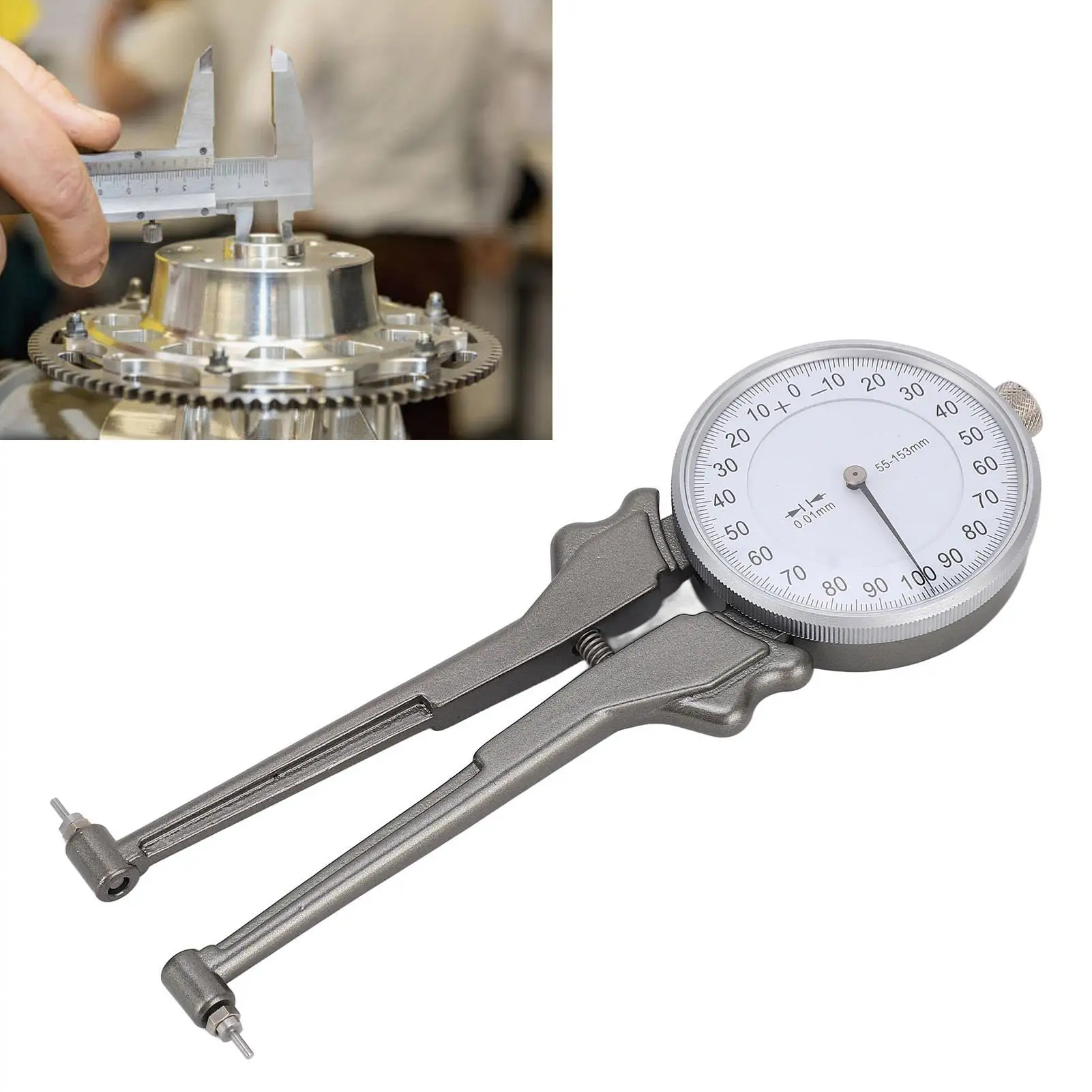 High Precision Replaceable Internal Dial Caliper 55 to 153mm Gauge for cylinder Bore Measurement Tool