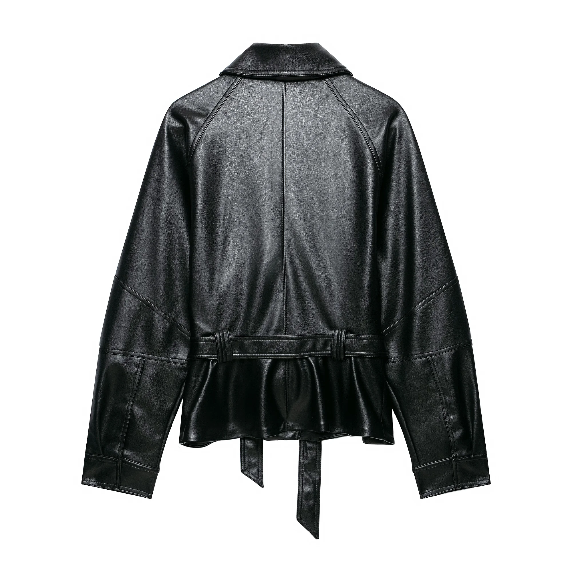 Jaqueta Feminina de Couro Sint - Formal Belt Leather Thin avaliação e preço