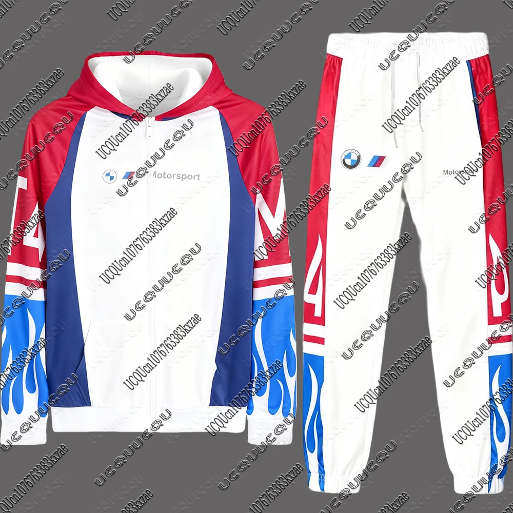 

BMW MMS Lifestyle Zipper Hoodie+Long Pants Autumn BMW MMS Lifestyle Motorcycle Jersey For Men Women Winter BMW Sweatshirt Outfit