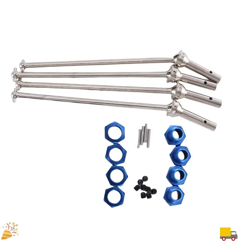

4Pcs Metal Front And Rear Drive Shaft CVD With Extended Wheel Hex For 1/10 Arrma Kraton Outcast Upgrade Parts