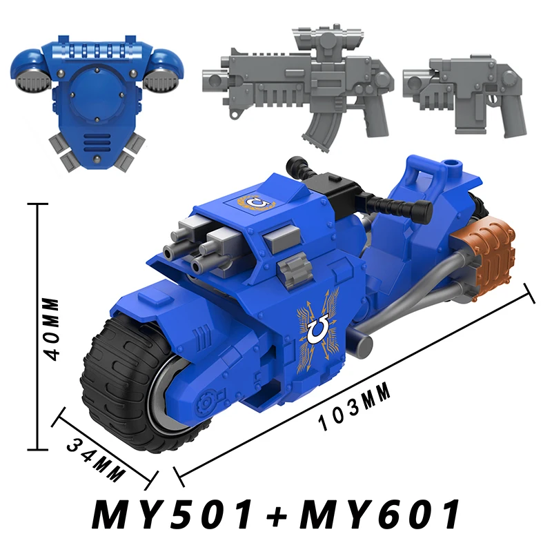 MOC Military Affairs GAME Movie Series Motorcycle Action Figures MY501-MY505 MY601-MY610 R771-R777 Assembly Building Blocks Toys