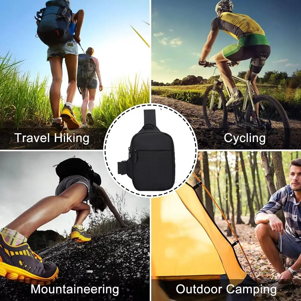 Casual Small Bag Zipper Men Chest Bag Nylon Waterproof Mobile Phone Bag Multipocket Handbag Small Shoulder Bag Outdoor