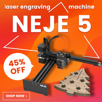 NEJE 5 5.5W/7W/12W CNC Stainless Steel DIY Logo Printer Laser Engraving Machine Bluetooth Control MDF Acrylic Cutting Machine