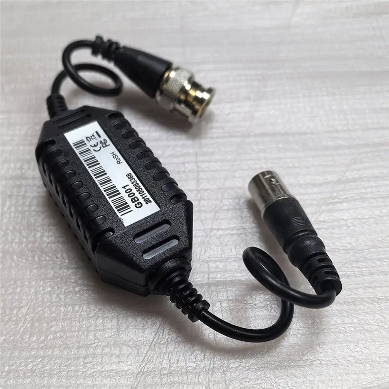 DT51 High Quality Anti-Jam Ground Loop Isolator, Video Balun Coaxial BNC Male to Female for CCTV, No Power Needed, 55cm Cable