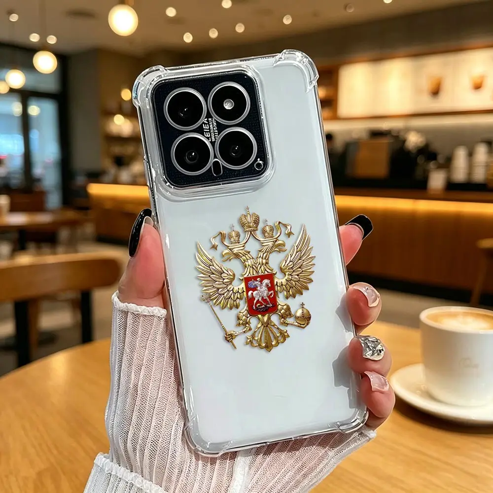 Clear Phone Case For OPPO A3 A3X A5 A9 A5X A6 A15 A16 A17 A33 A54 A57 A58 A60 A74 A76 A78 A92 Cover The Flag Emblem Of Russia