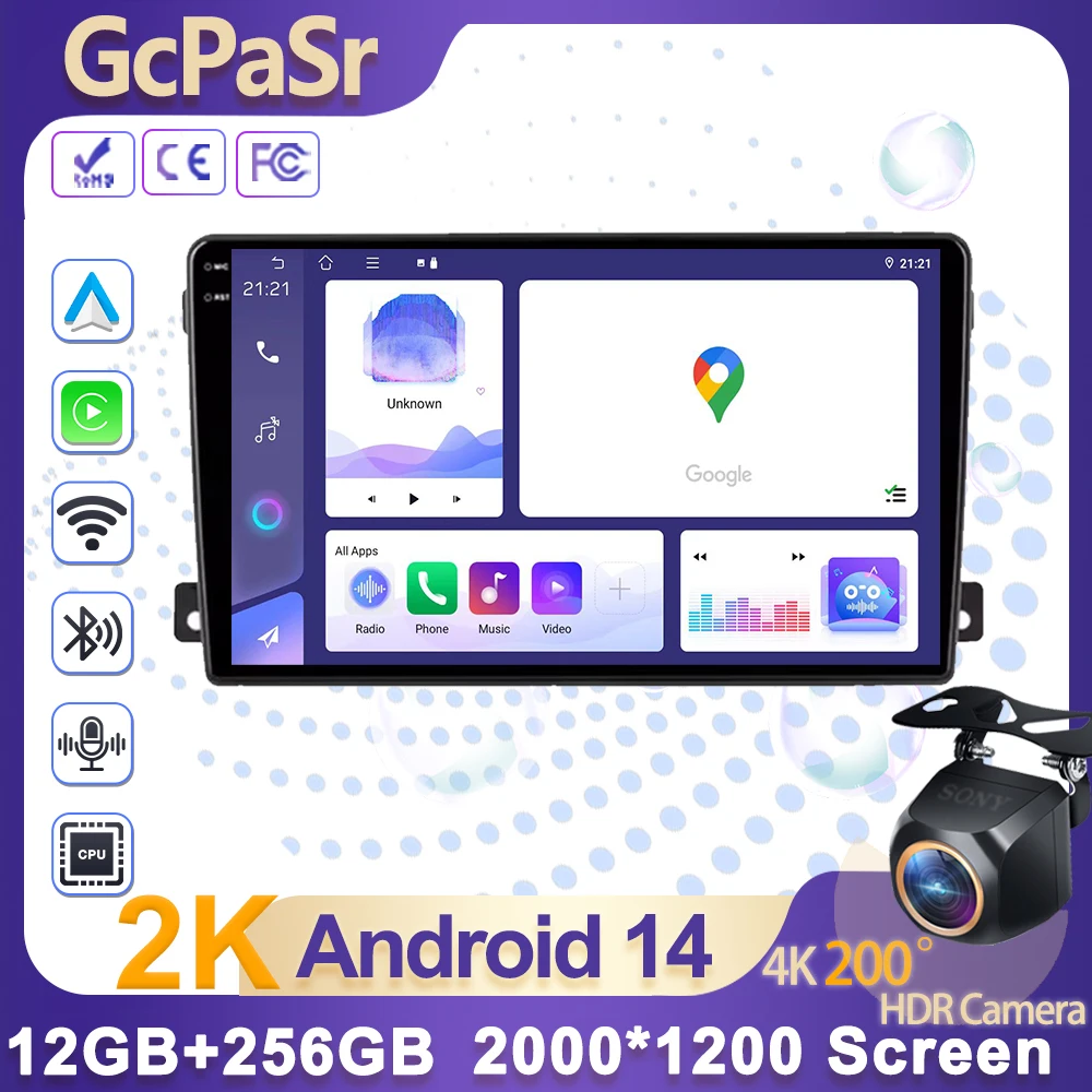 

For Ford C-MAX 2003 - 2010 Car Radio GPS Navigation Android Auto Screen Carplay 4G Wifi Stereo Video Multimedia Player No 2din