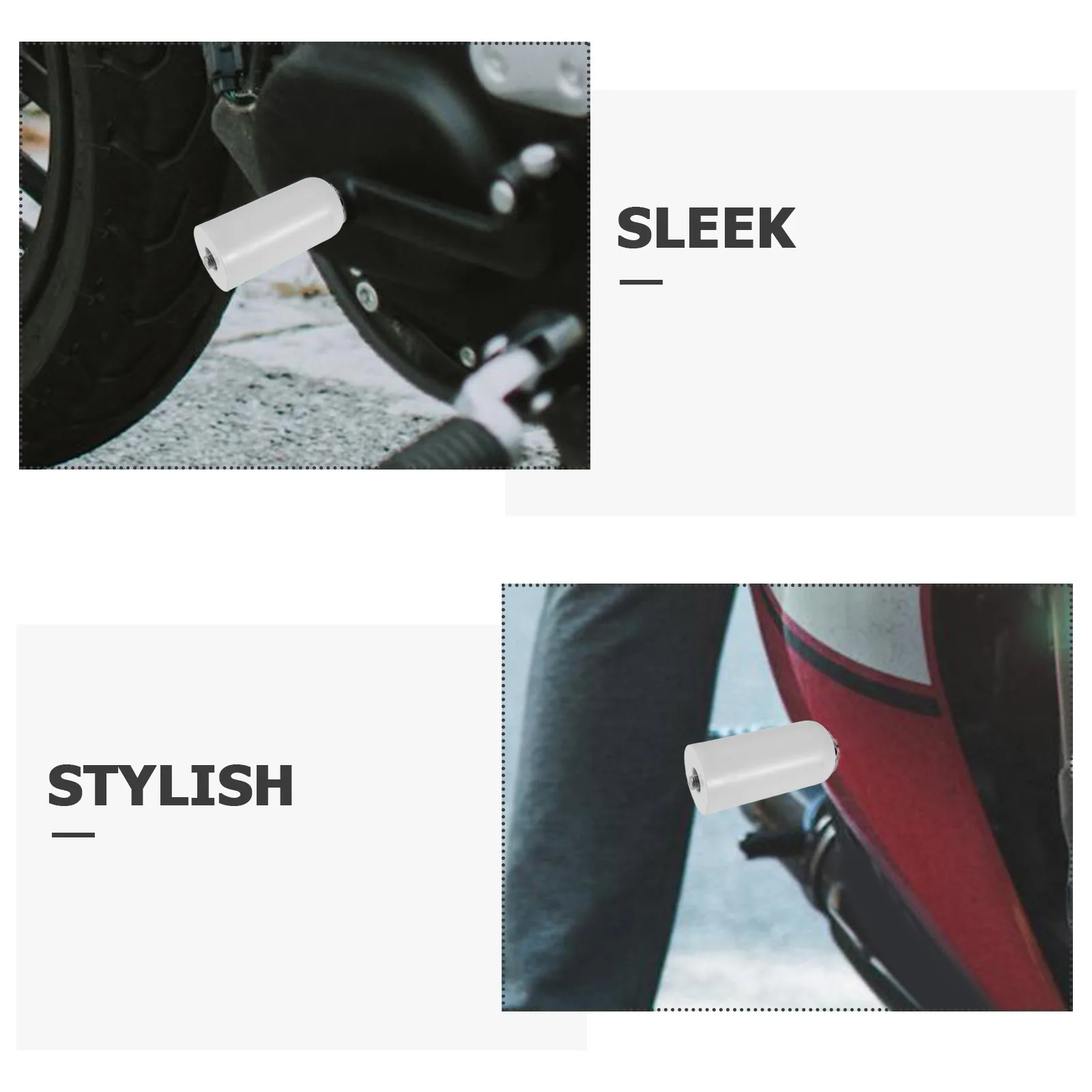 

4PCS Anti fall Rubber Rods Sturdy Aluminum Easy Installation Front Rear Protection H Plugs Grips End Caps Motorcycle