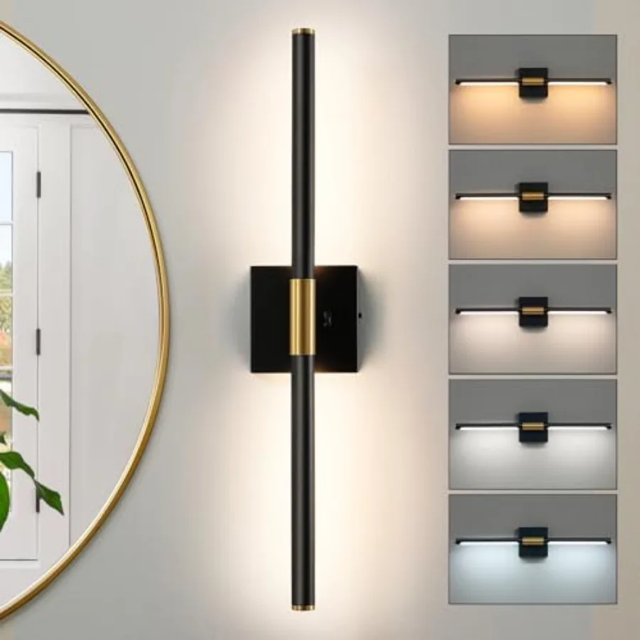 Vanity Light Fixtures for Bathroom Over Mirror LED Bath Sconces IP44 5CCT Adjustable Morden Picture Lights for Paintings Built-