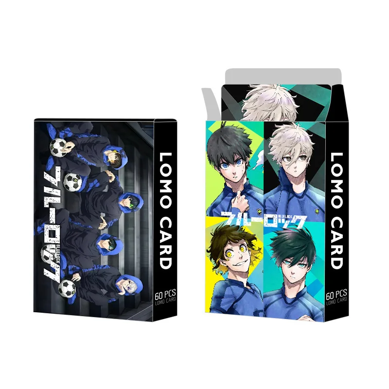 60 pièces/ensemble Anime serrure bleue Isagi Yoichi Bachira Chigiri figurines cartes Photo LOMO carte Photocard pour les Fans Collection cadeau