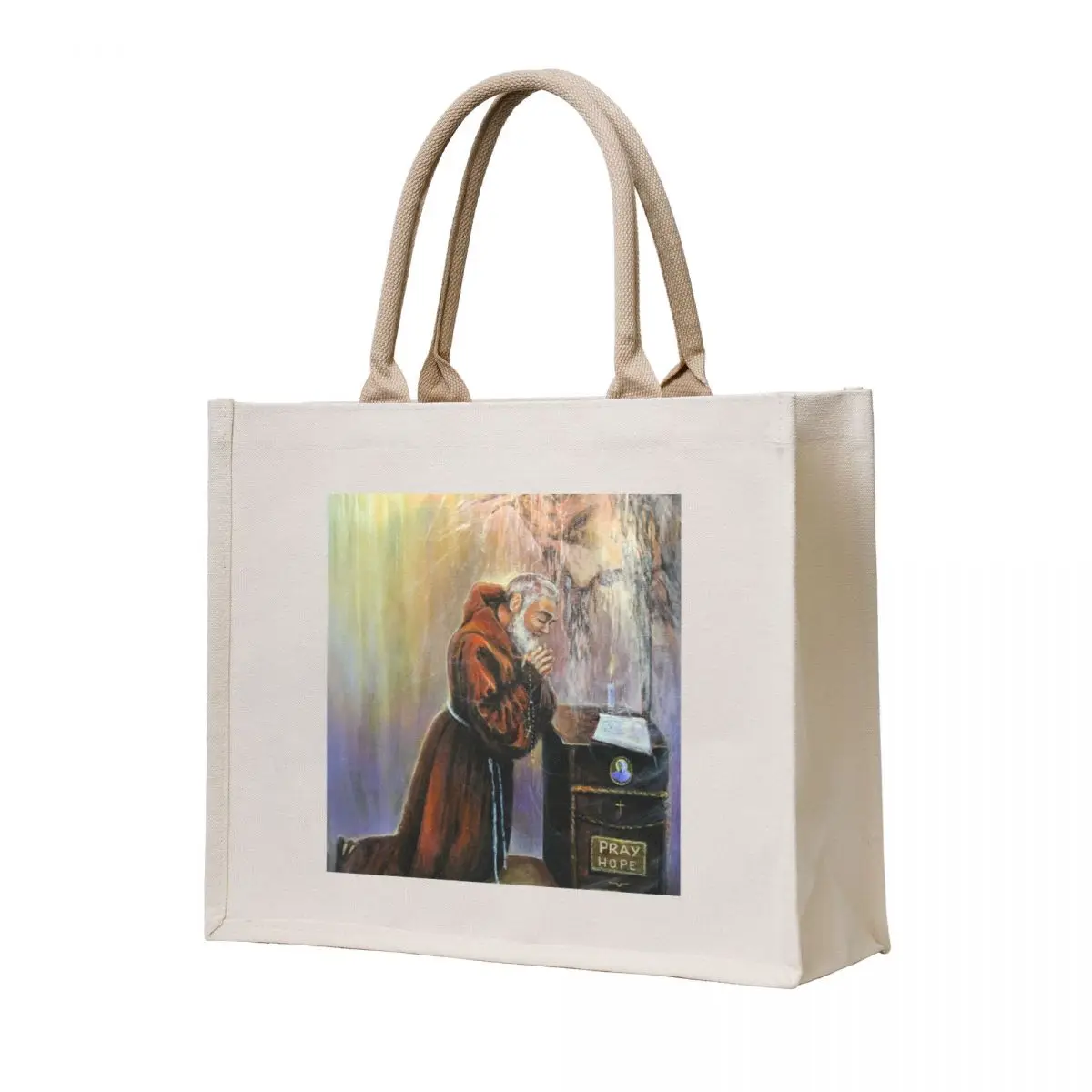 

The Prayers of St. Pio - Pray, Hope and don't worry Tote Bag great bag female bag large tote