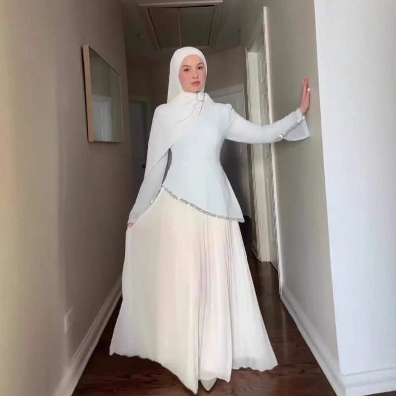 

2025Autumn Fresh Soft Elegant Long Sleeve Loose Maxi Dress Simple Dress