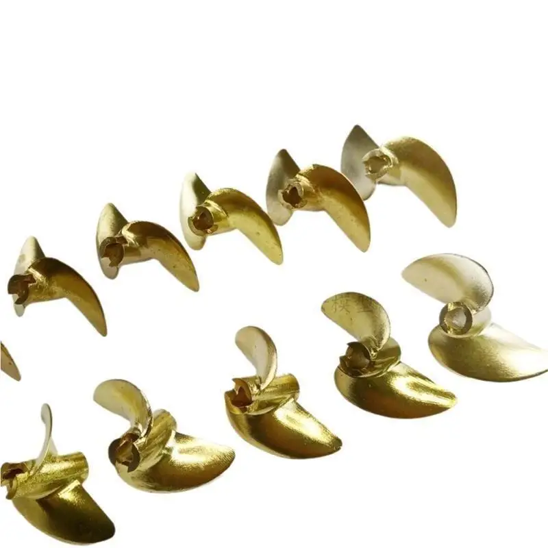1 PC RC Boat Propeller 1.9 Pitch 2 Blade Copper Propeller Diameter 36/37/38/40/42/45mm Forward and Reverse RC Boat Accessories