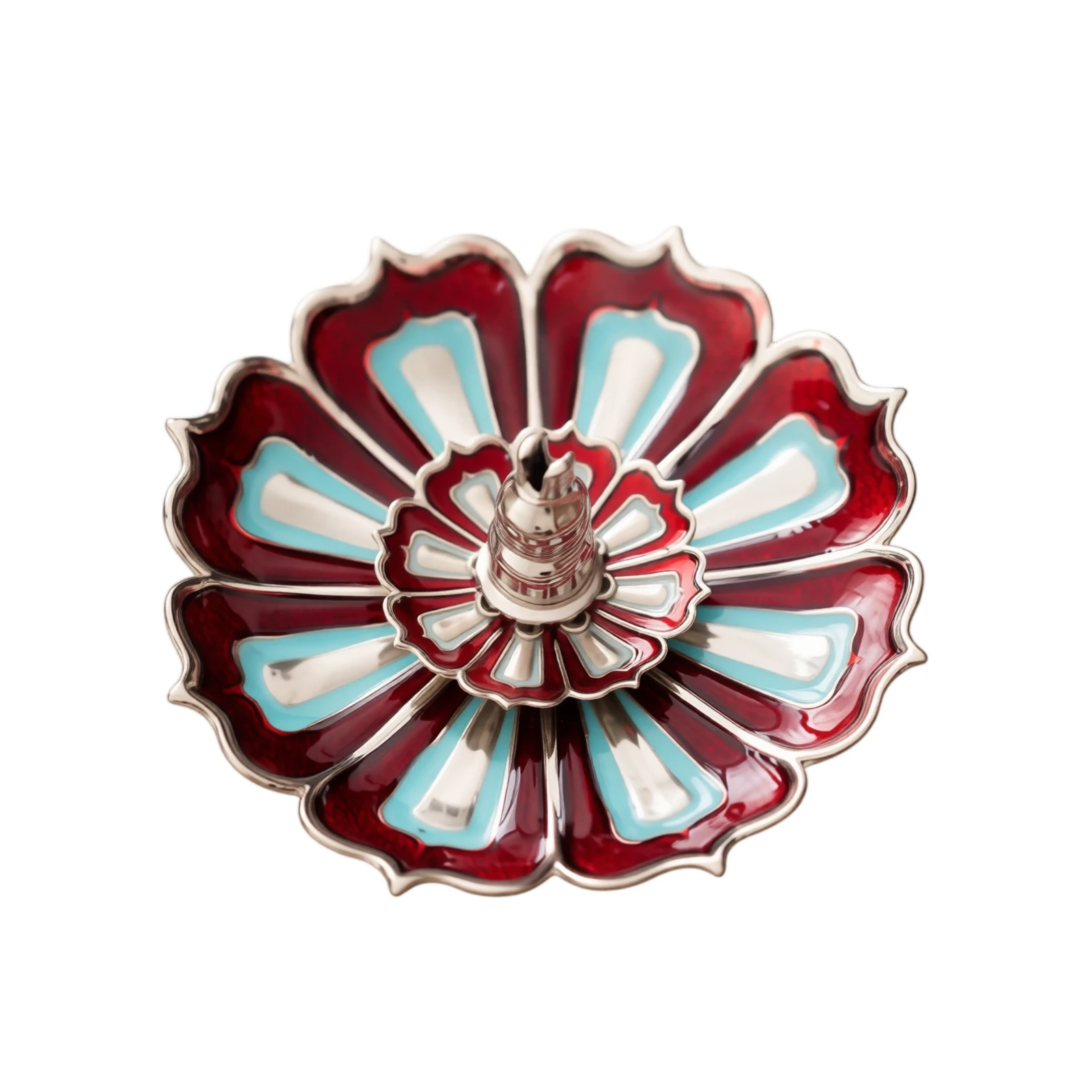 1 piece creative lotus alloy-shaped colored incense holder, plate incense, aromatherapy incense burning base, home decoration