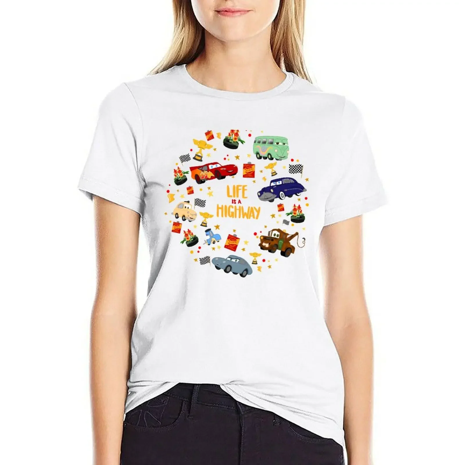 

Life is a Highway T-shirt Aesthetic clothing kawaii clothes cute clothes black t-shirts for Women