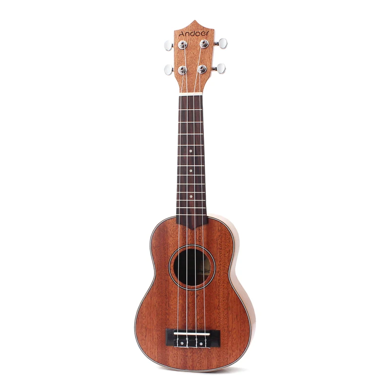 Andoer 21-inch Ukulele Acoustic Ukulele Mahogany Aquila Strings Rosewood Fretboard and Bridge Ukulele for Beginner Students