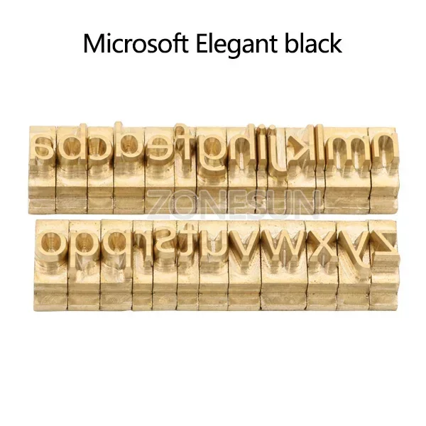 ZONESUN Foliedruk Letter Beweegbare Messing Mal Aangepast Logo Alfabet Symbool Druk Stempel Verlangen Gereedschap Branding Ijzer Leer