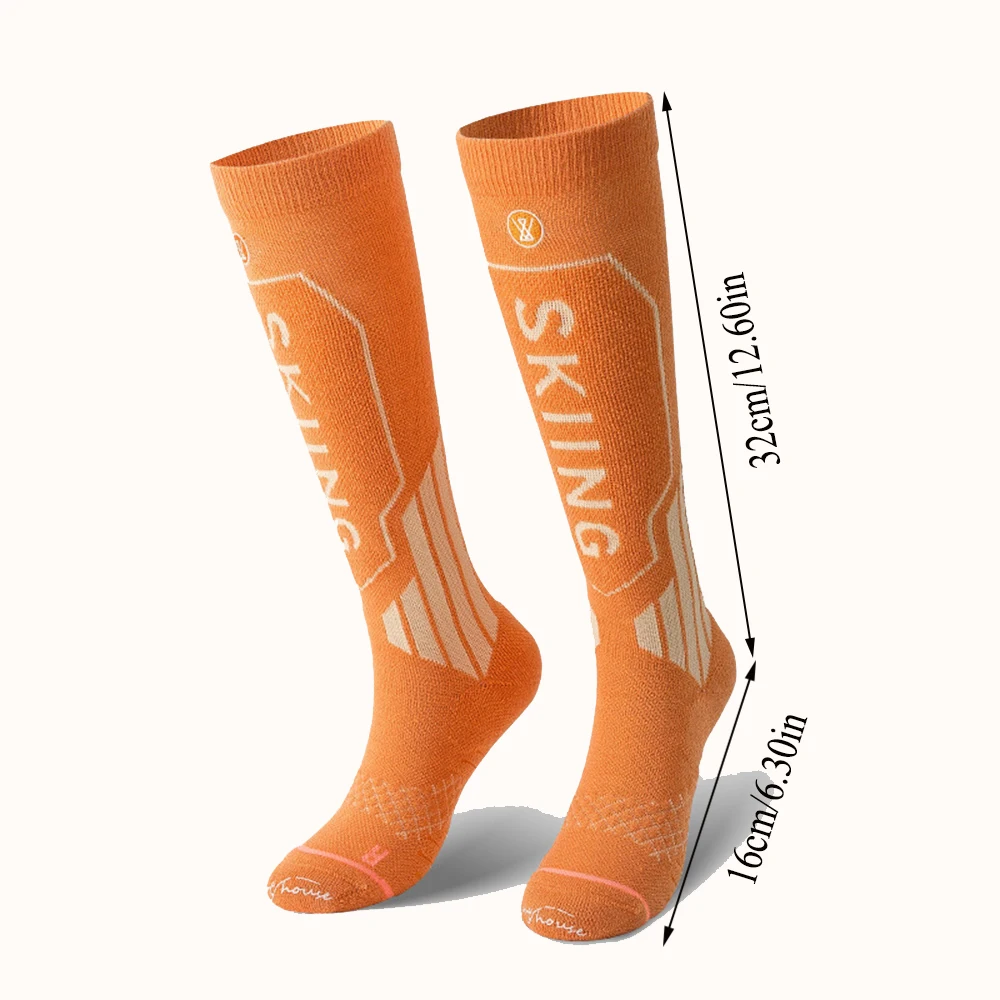 Skisocken, Thermo-Wolle, Sport, Snowboard, Radfahren, Skifahren, Socken für Männer und Frauen, atmungsaktive Strümpfe, kniehohe Kletter-Sportsocken