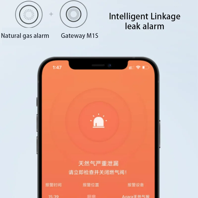 Aqara เครื่องตรวจจับก๊าซธรรมชาติอัจฉริยะ ZigBee เตือนแก๊สรั่วสมาร์ทโฮมไฟไหม้ห้องครัวระบบตรวจจับอัจฉริยะเกตเวย์ Mijia APP homekit